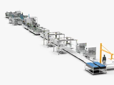 Automatic Soft Pack Battery Production Line 3D model