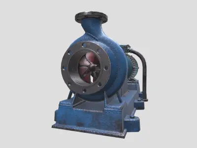 Chemical Pump Low-poly 3D model