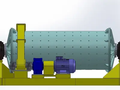 960X3000 mm BALL MILL 3D model