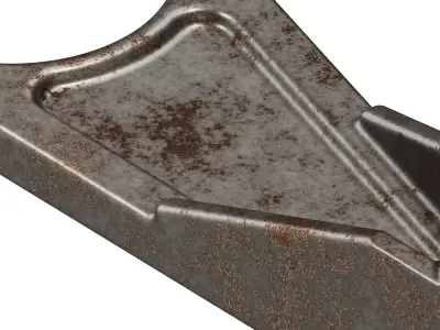 Rusty Tractor Gear Shift Fork 3D model