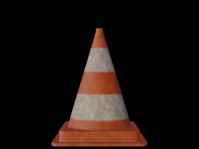 3D construction cone Free 3D model