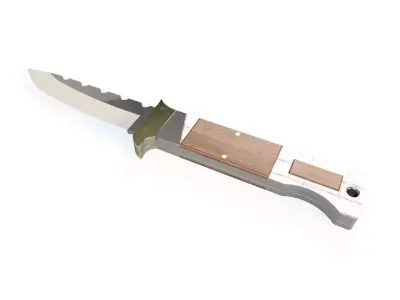 Knife Low-poly 3D model 19