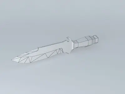 Tactical Knife LowPoly INGAME Free 3D model