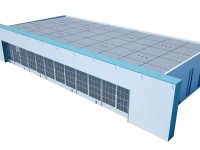 Airport Warehouse Hangar 3D model