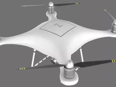 Drone Low-poly 3D model - Low-poly and PBR