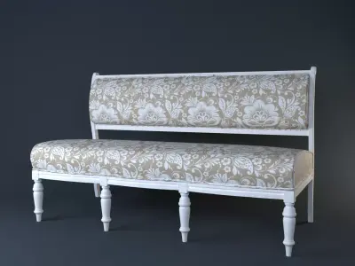 Antique Painted Sofa 3D model