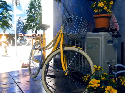Bicycle pack Low-poly 3D model purchase