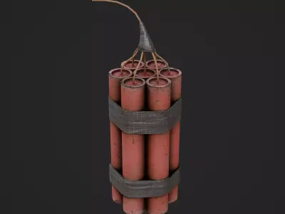 Dynamite Pack Game Ready Low-poly 3D model