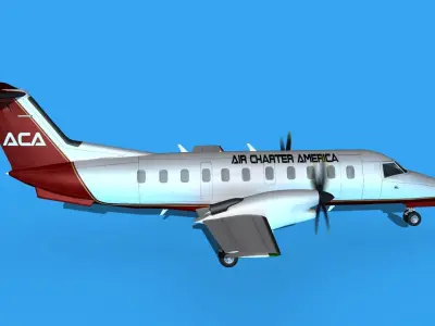 Embraer EMB120 Air Charter America 3D model