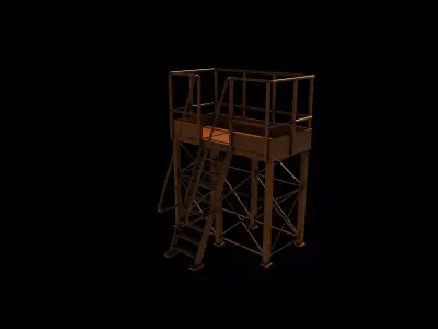 industrial work platform 3D model