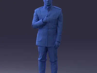 000075 Historical Military Officer 0906 3dp 3D print model