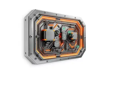 Futuristic Control Panel model pack Low-poly 3D model shop