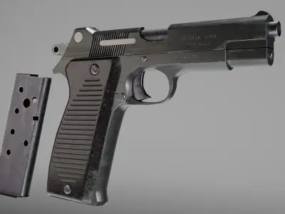 PAMAC 50 pistol - GameReady  Low-poly 3D model