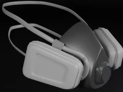 gas mask low-poly Low-poly 3D model