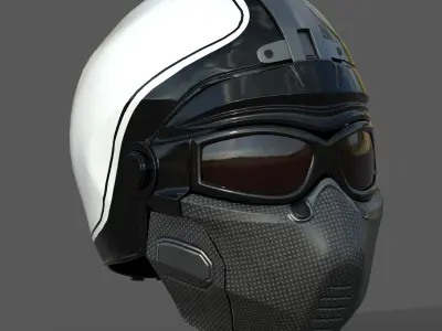 Helmet scifi military combat 3d model low poly human generic  Low-poly 3D model purchase