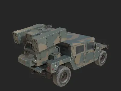 2 coatings of JSDF Type 93 Closed Arrow SAM Low-poly 3D model