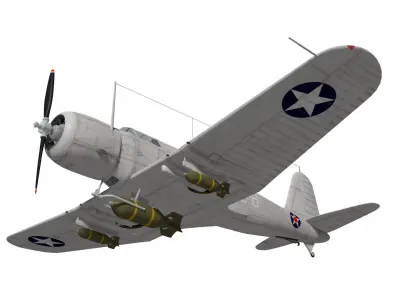 Chance Vought SB2U-3 Vindicator 3D model purchase