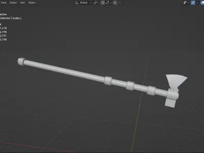 Dovbush bartka Low-poly 3D model
