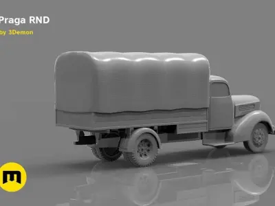 Praga RND 1950 truck 3D print model