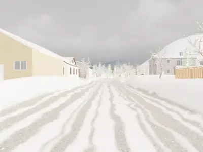 Winter Construction Site 3D model