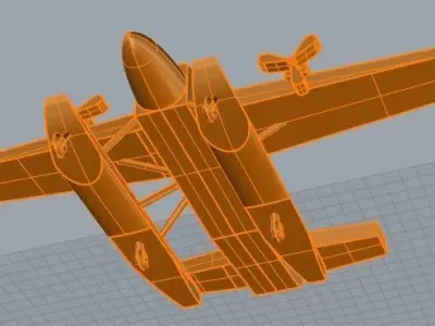Seaplane basic shape 3D model