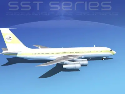 Boeing 707-320 SS Libyan Airways 3D model