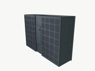 Fan array evaporator 3D model