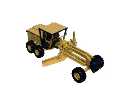 Motor Grader 3D Model Road Construction Leveling Machine 01 3D model