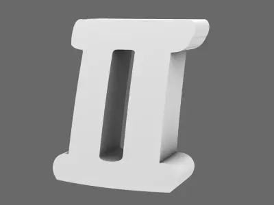 Space Knights V10B Standard Roman Numeral 02 Shoulder Symbols 3D print model