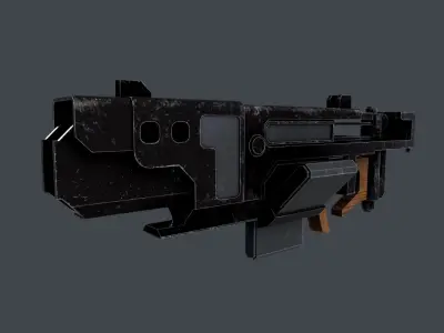 Sci-Fi Gun Low-poly 3D model buy