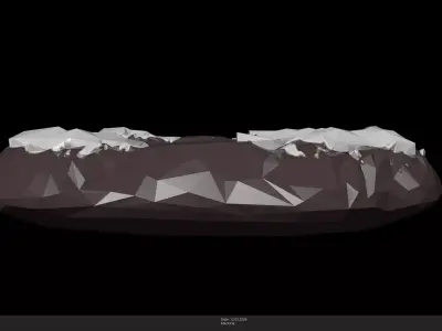 Stylized Frozen Ancient Arctic Grave Game Ready - AI Low-poly 3D model