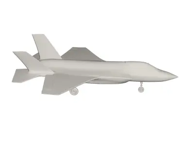 Jet military airplane 3D model get