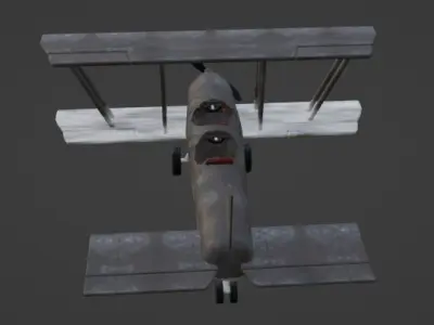 Shark Plane Low-poly 3D model