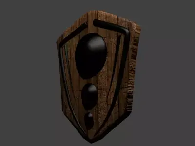 Wooden Shield 3D model purchase