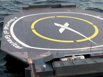 Autonomous spaceport drone ship 3D model