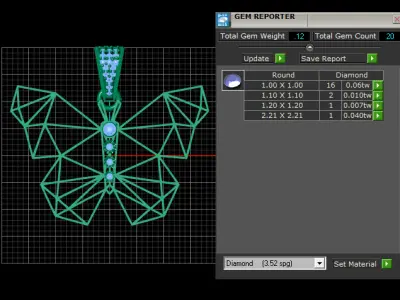 BUTTER FLY GOLD PENDANT 3D print model