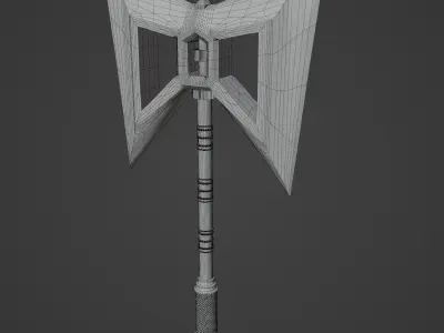 Nut Cracker Axe Low-poly 3D model