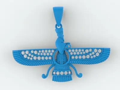 Zoro astrian pendant 3D print model