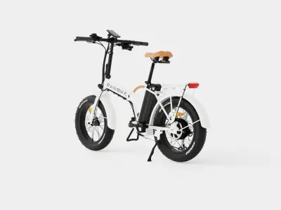 Glossy White Bike Low-poly 3D model