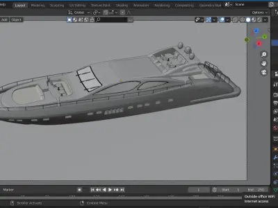Yacht boat 3D model 3D model
