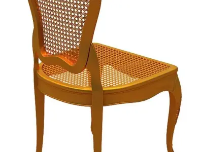 Classical Dining chair Low-poly 3D model