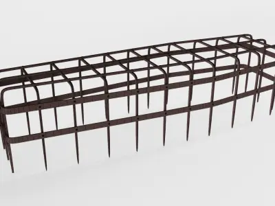Mortsafe metal rack 3D model