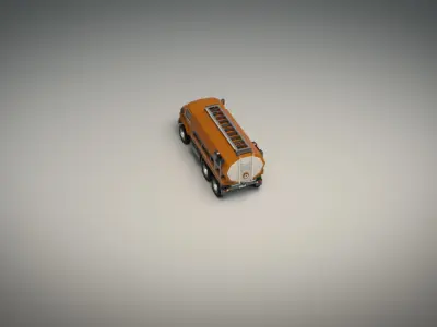 Low Poly Vintage Truck 03 Low-poly 3D model