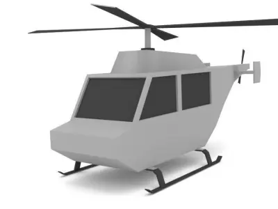 Helicopter Aircraft Low Poly Low-poly 3D model