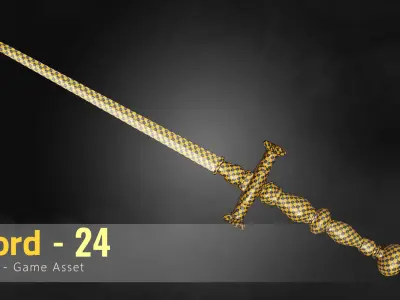 Sword-24 Low-poly 3D model