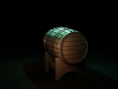 Free Barrel Free low-poly 3D model