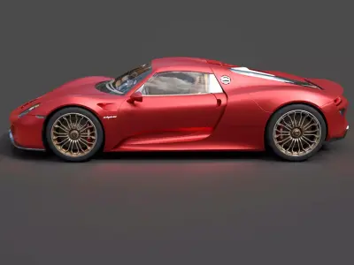 Porsche 918 Spyder  Detachable Roof  High Detail 3D model