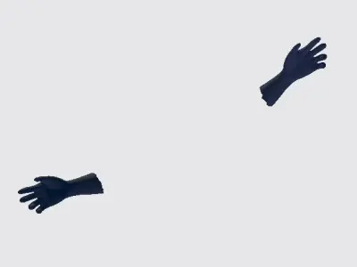 Hands pair of gloves Low-poly 3D model