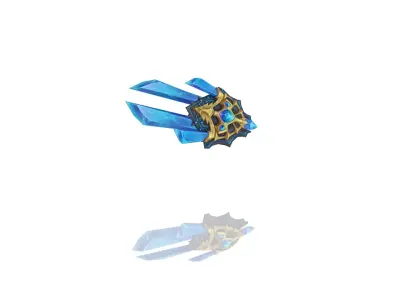 Crystal Battle-Gloves Low-poly 3D model