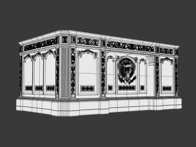Resolute Desk of the Oval Office 3D model purchase